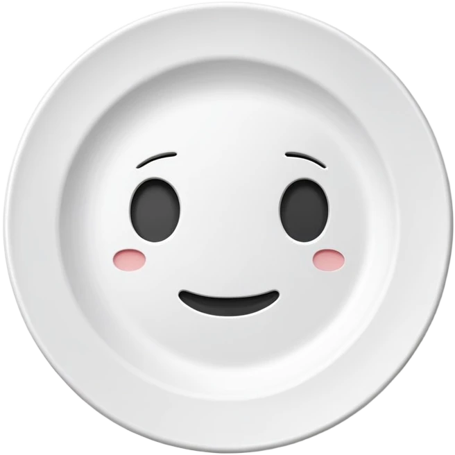 plate lying flat emoji