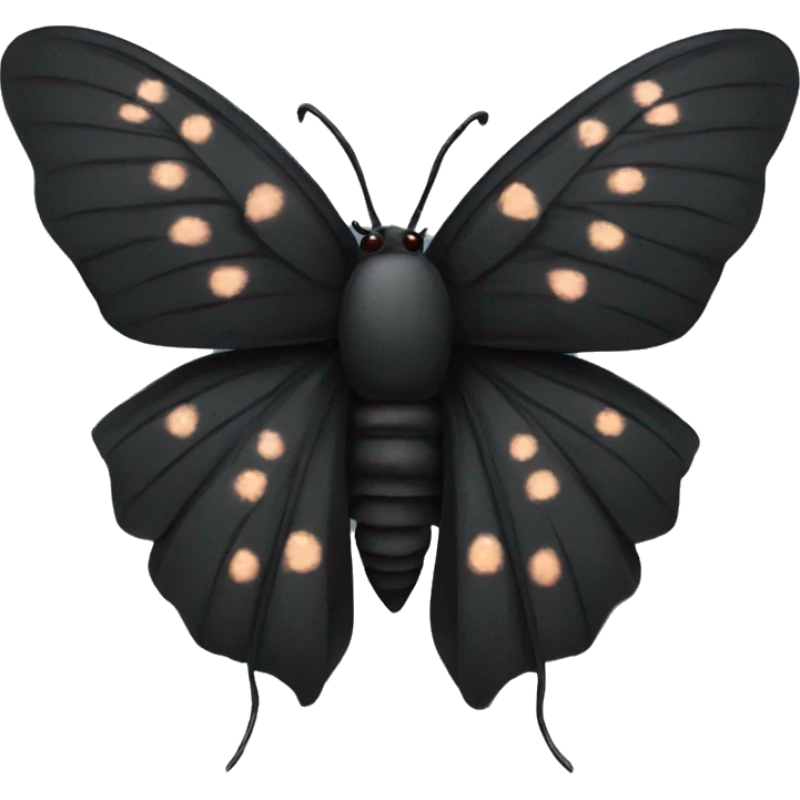 Beautiful black moth emoji