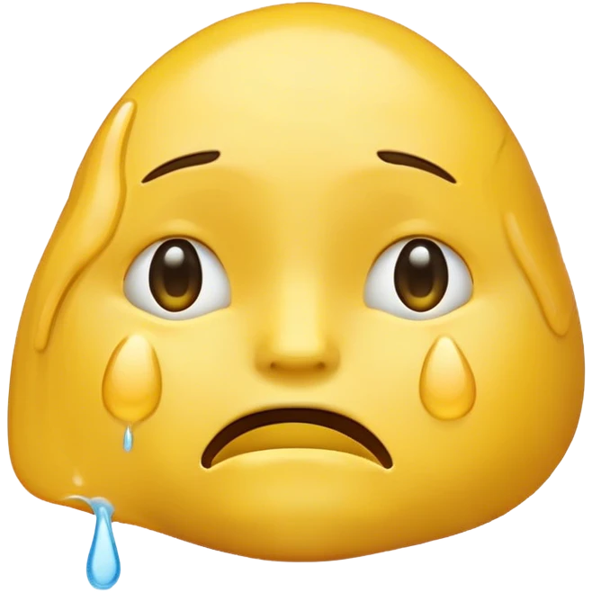 crying usual emoji whit tears flying sideway emoji