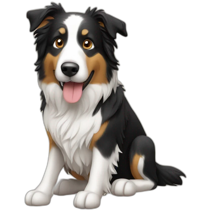 Homme blond avec chien border collie emoji