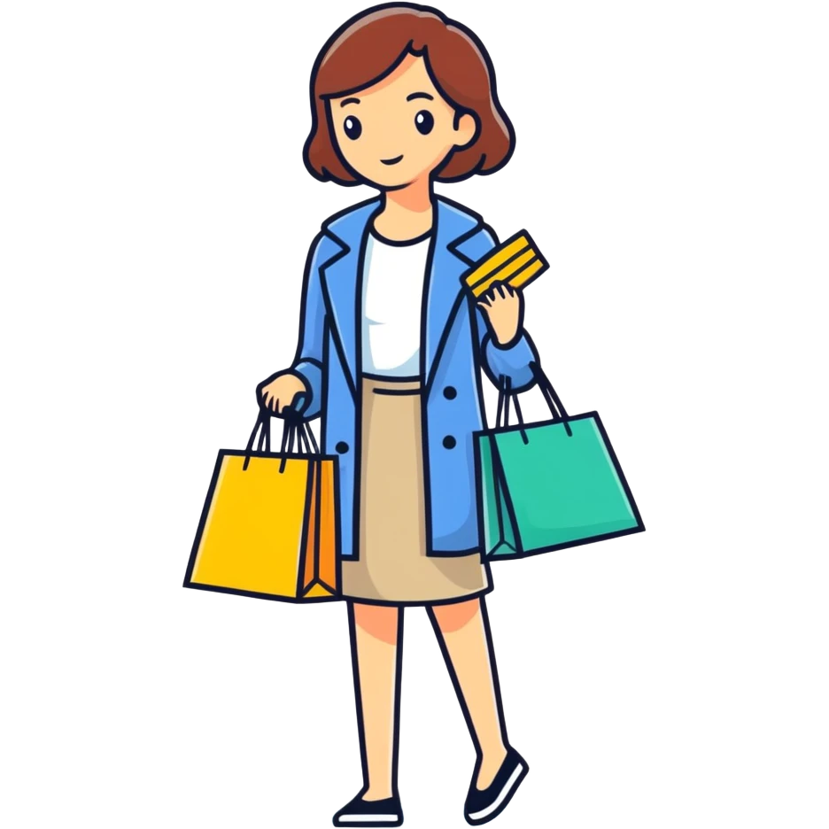 Lady with shopping bag emoji