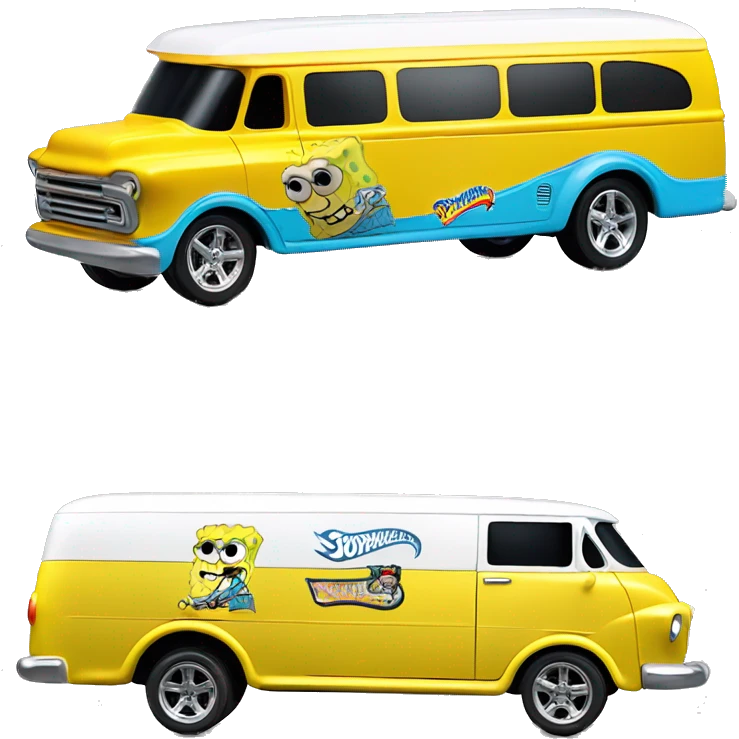 Hot wheels Premium SpongeBob 1950 Chevy dually step van  emoji