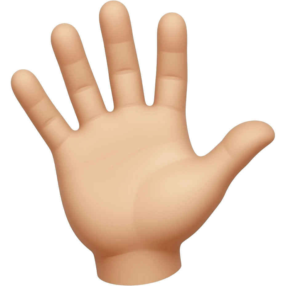 Hand up emoji