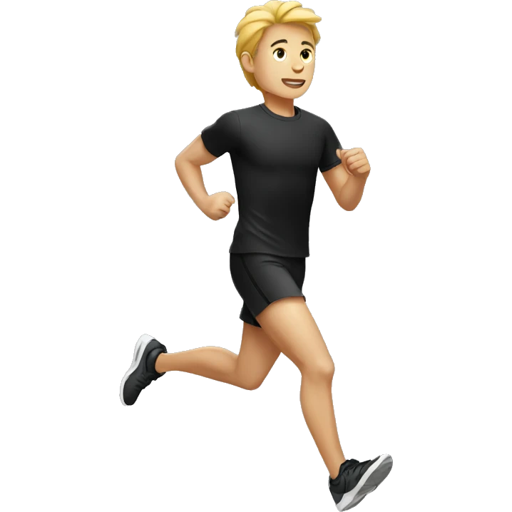 Black shirt runner emoji