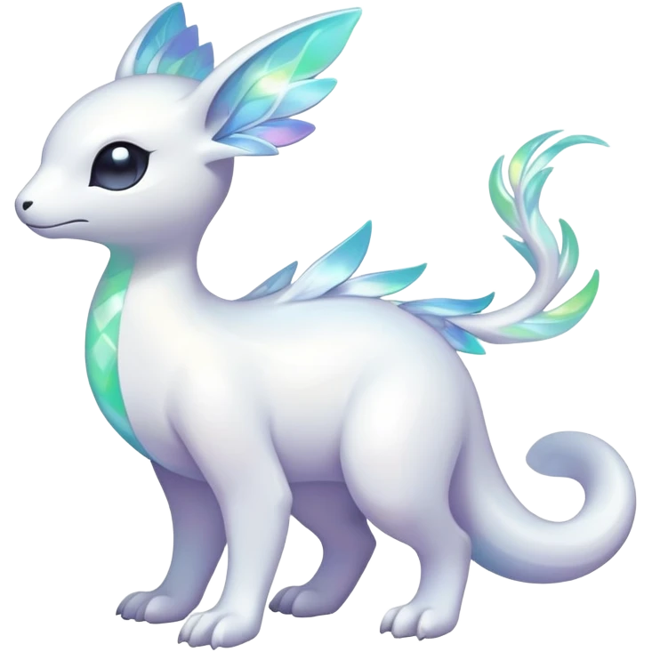  Iridescent white pale fakemon-creature   emoji