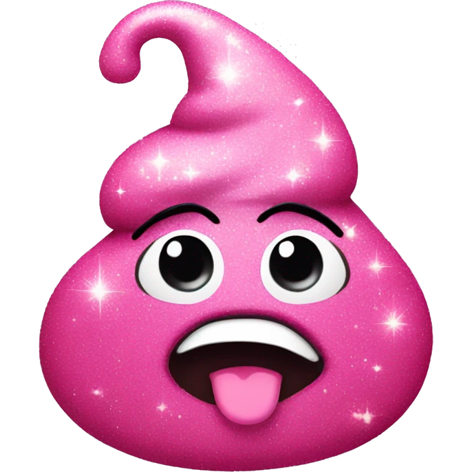 A pink poop sparkle emoji