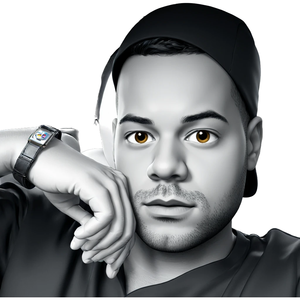 monochrome portrait of a man emoji