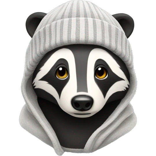 badger wearing beanie emoji