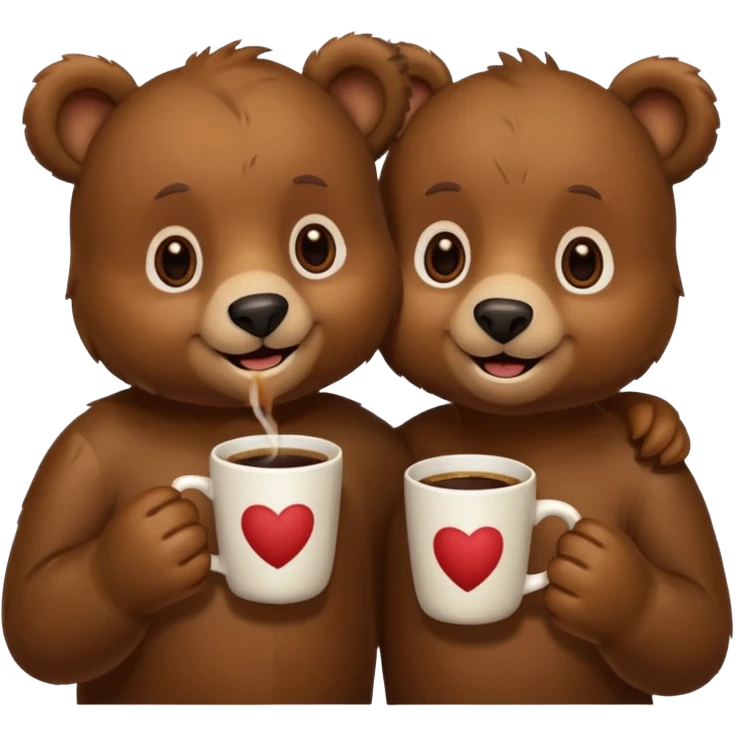 bears drinking coffee  emoji