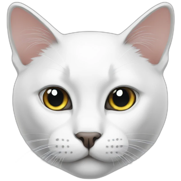 Black white cat emoji