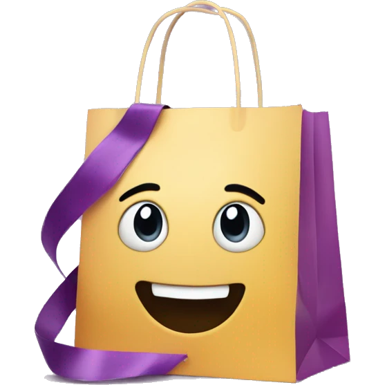 Violet shopping bag with word victories sashes Violet shopping bag with word victorias fajas  emoji