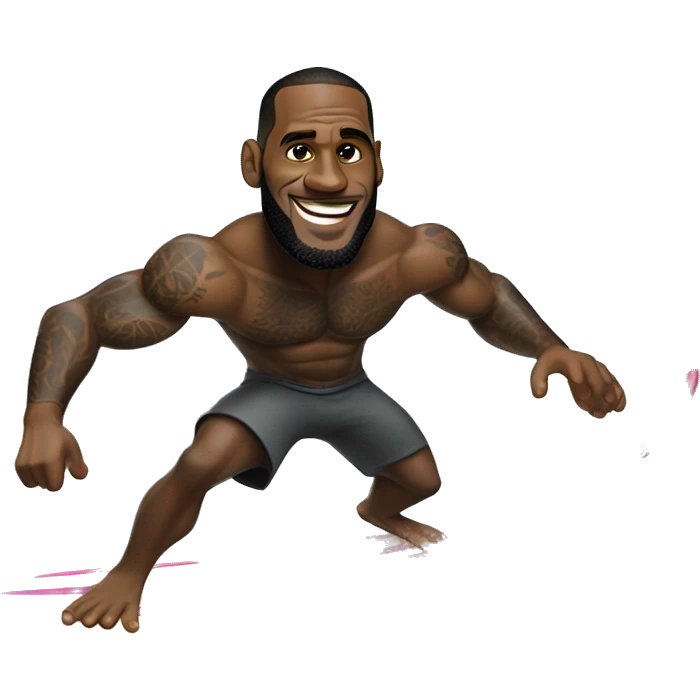 LeBron James surfing emoji