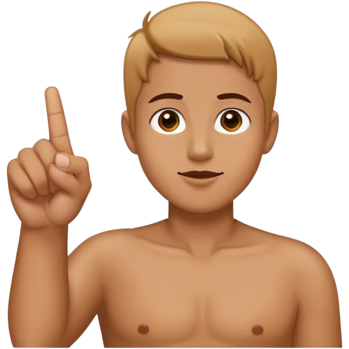 He points his finger up emoji
