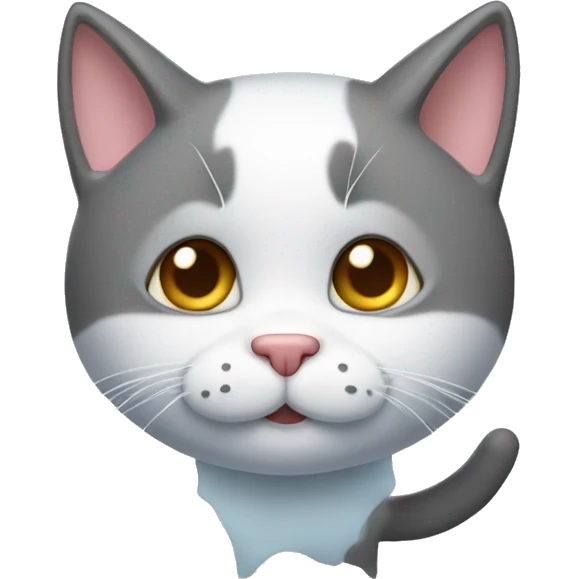 Un gato con un corazón congelado  emoji