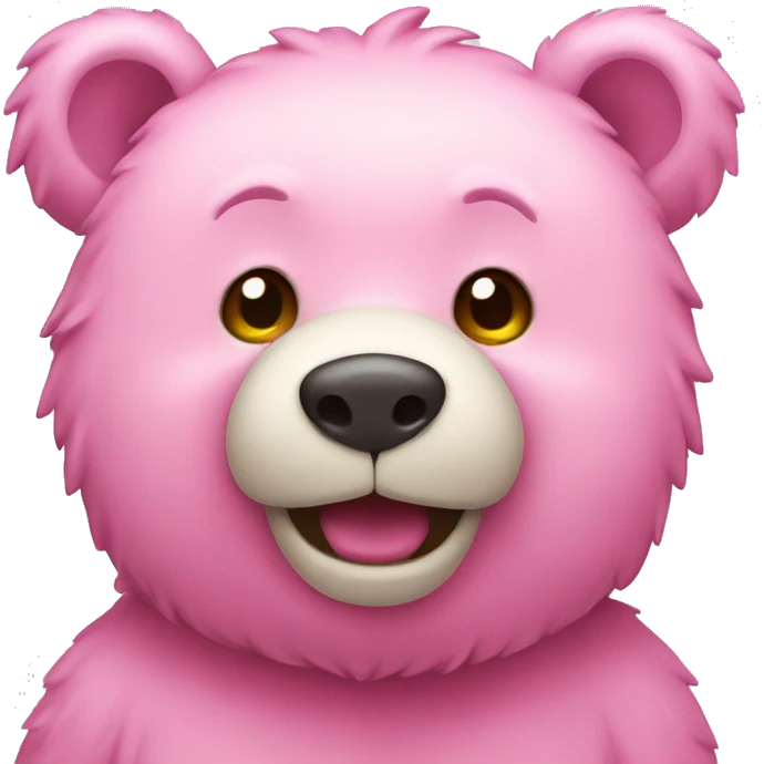 Pink bear  emoji