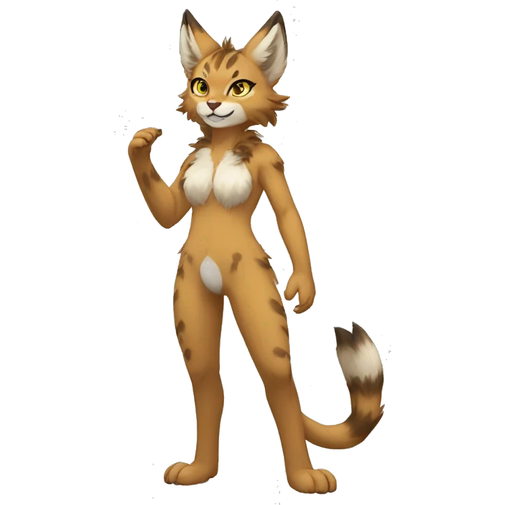 Anthro Fur-Sona Lynx-Fakémon Full Body emoji