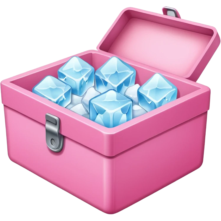 a rectangle pink box with ice emoji