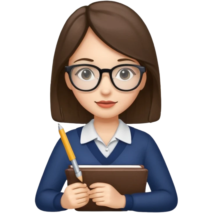 girl with notebook emoji
