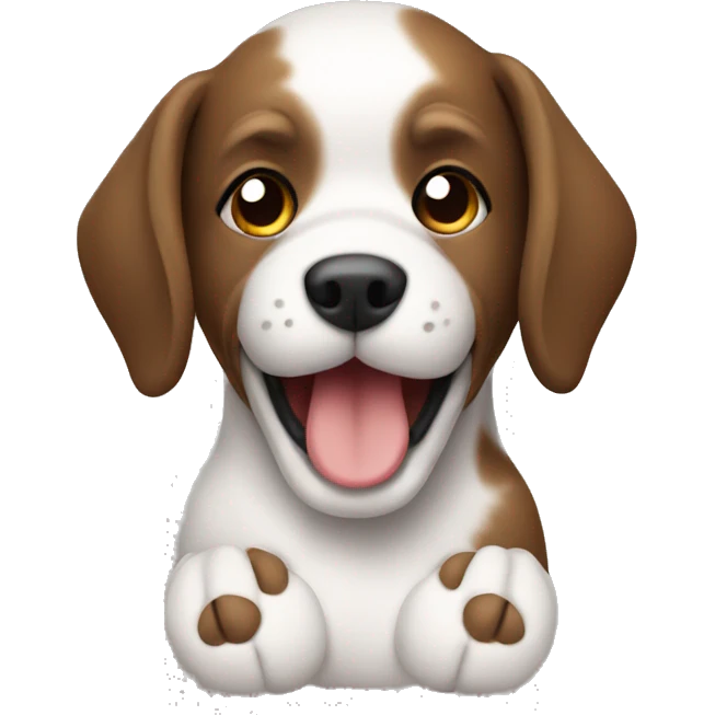 Dog with toy a emoji