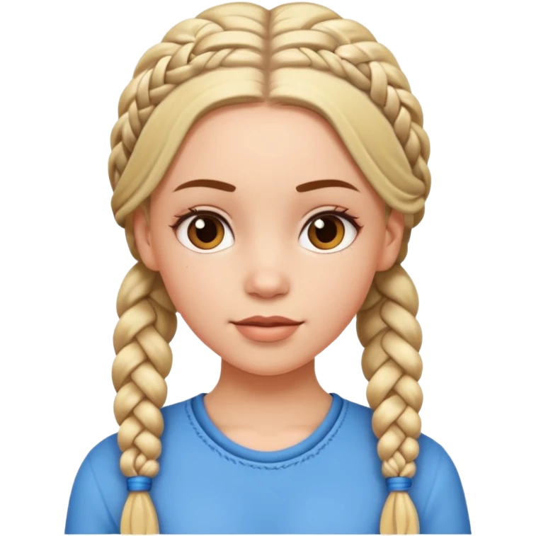 white girl braids emoji
