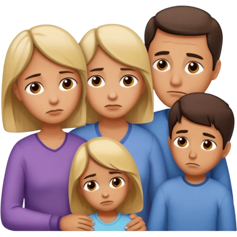 sad family  emoji