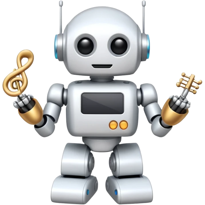 robot cartoon simple kid toy white innocent funny gudget chatGPT round adorable musical emoji