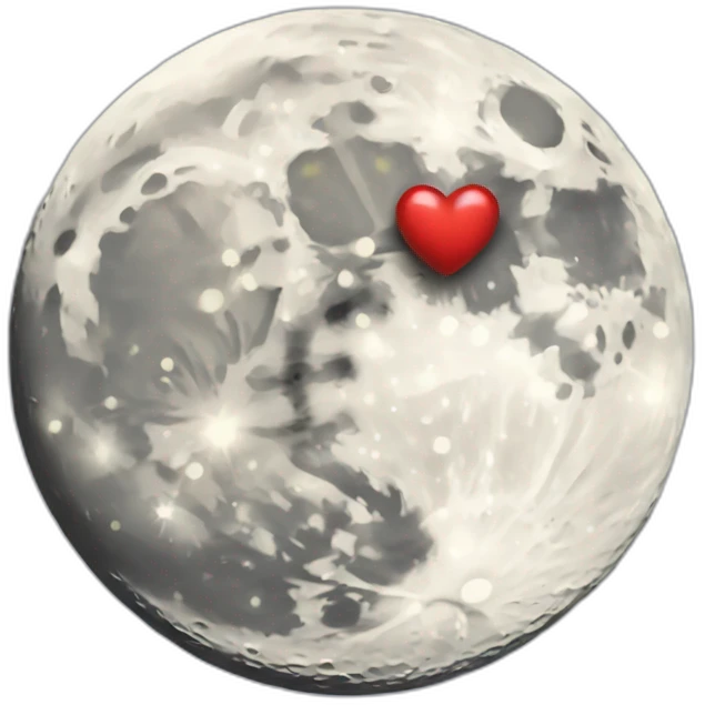 Moon and heart emoji
