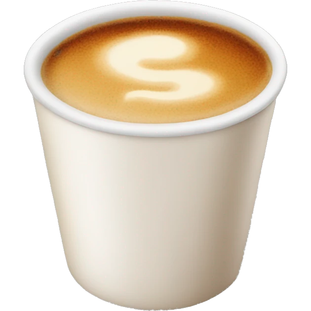 Hot latte without a face  emoji