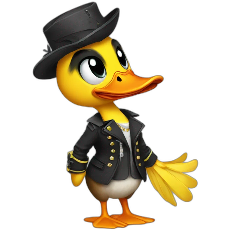 A punky duck emoji