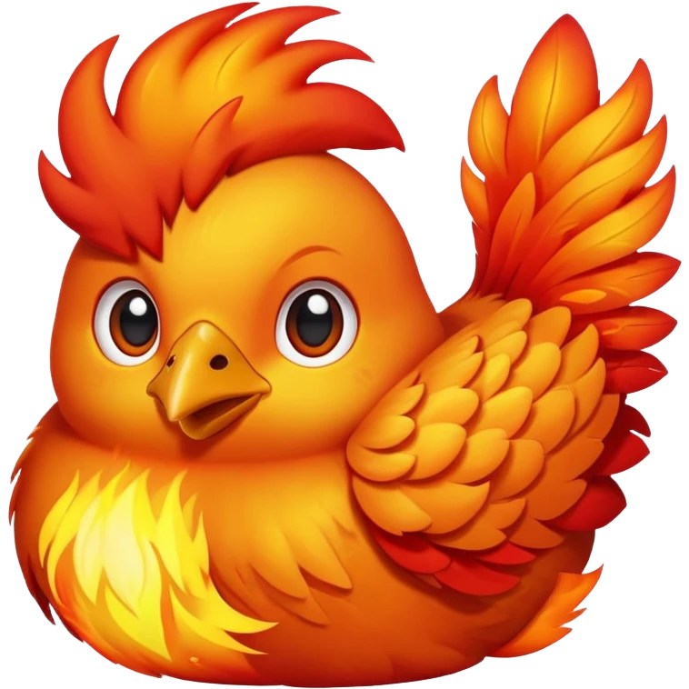 Cute fire chicken  emoji