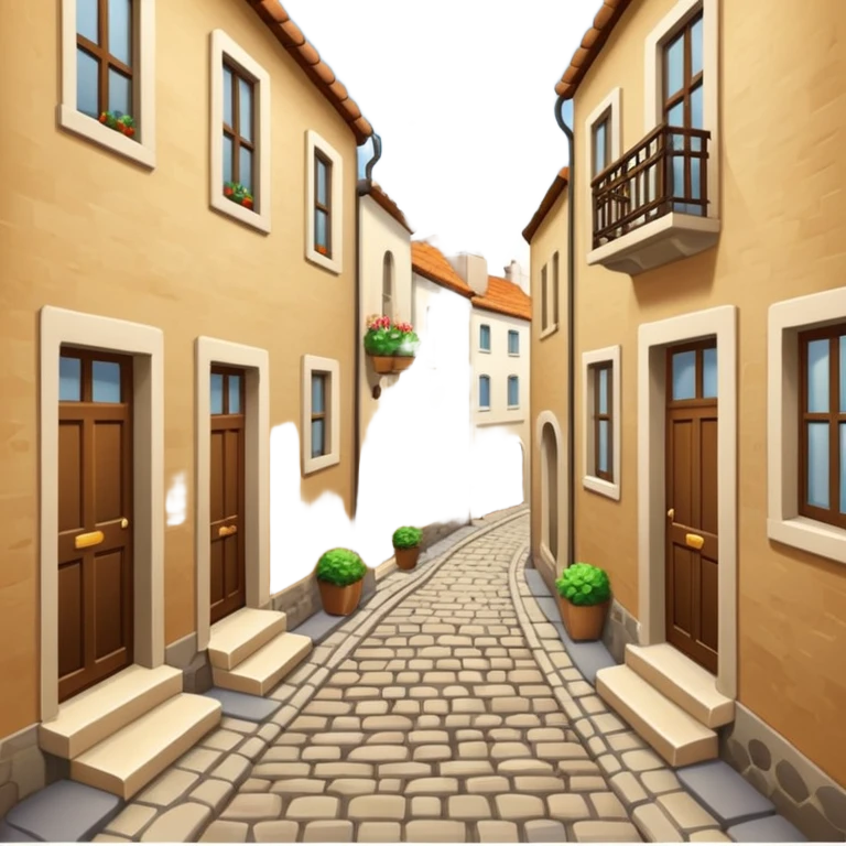 cozy narrow street emoji