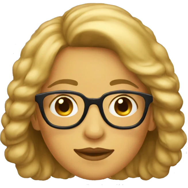 mujer con lentes, pelo corto  emoji