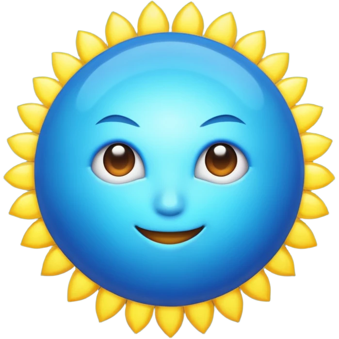 blue sun emoji