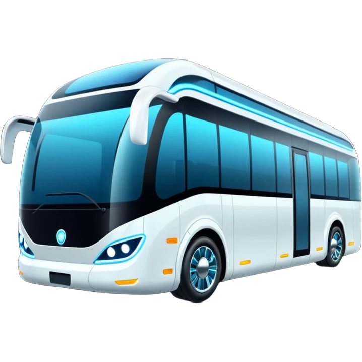 cyber luxury future self driving bus auto vehicle emoji