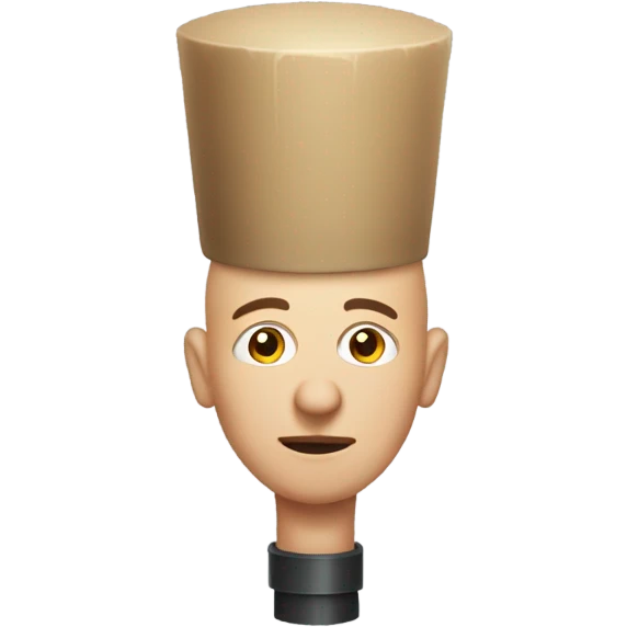 Bald man with plunger on his head emoji