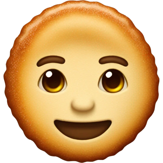 Buñuelo covered in cinnamon sugar emoji