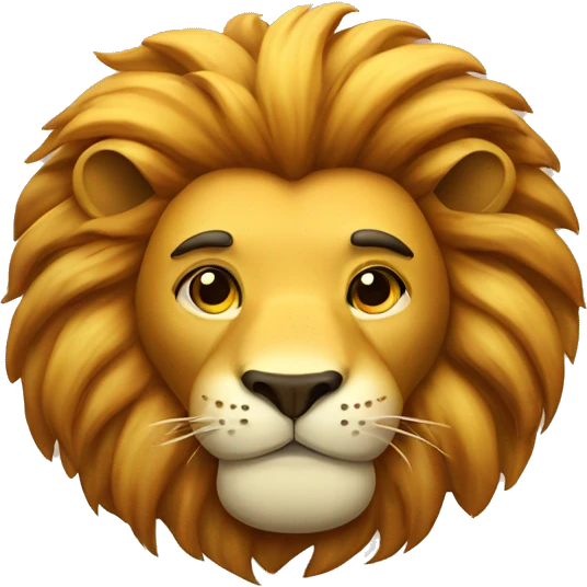 The lion with a mustacheThe lion with a mustache emoji
