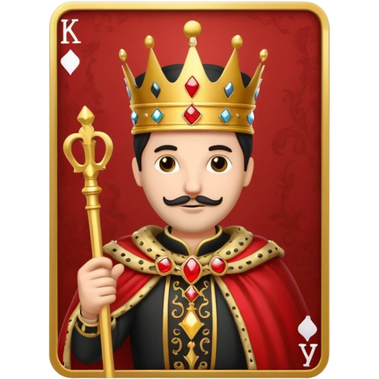 Solitaire card king emoji