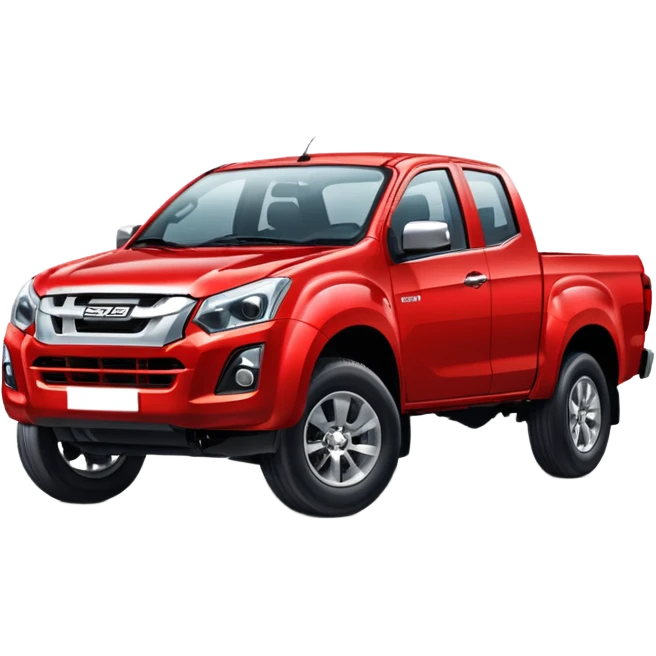 red isuzu d-max pickup truck driving  emoji