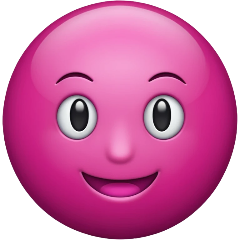 magenta color sphere, Negative : Emoji. emoji