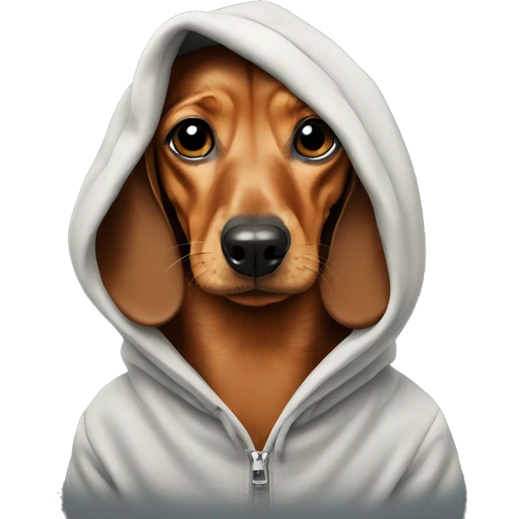 dachshund in hoodie emoji