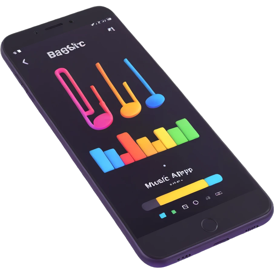 smartphone playing music app emoji