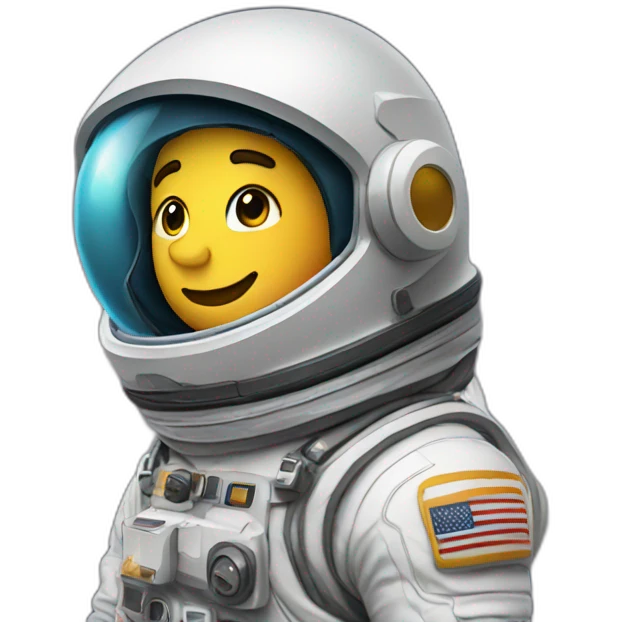 astronaute with a galaxy in his helmet emoji