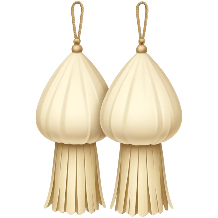 Two cream Tassels emoji