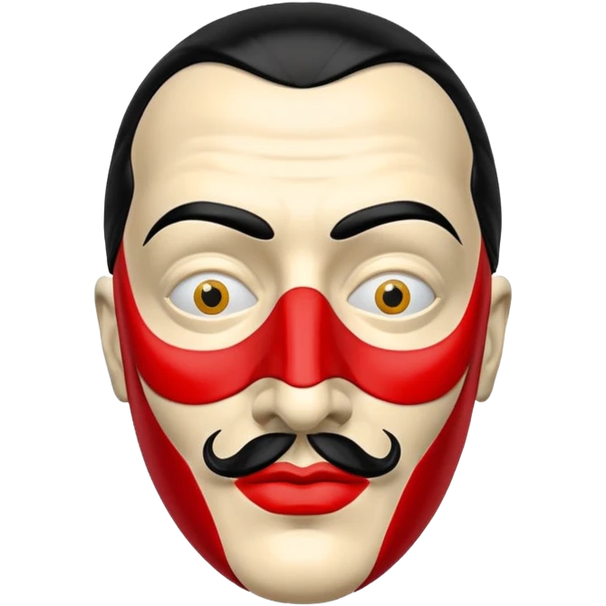 Money Heist, Dali mask, realistic emoji