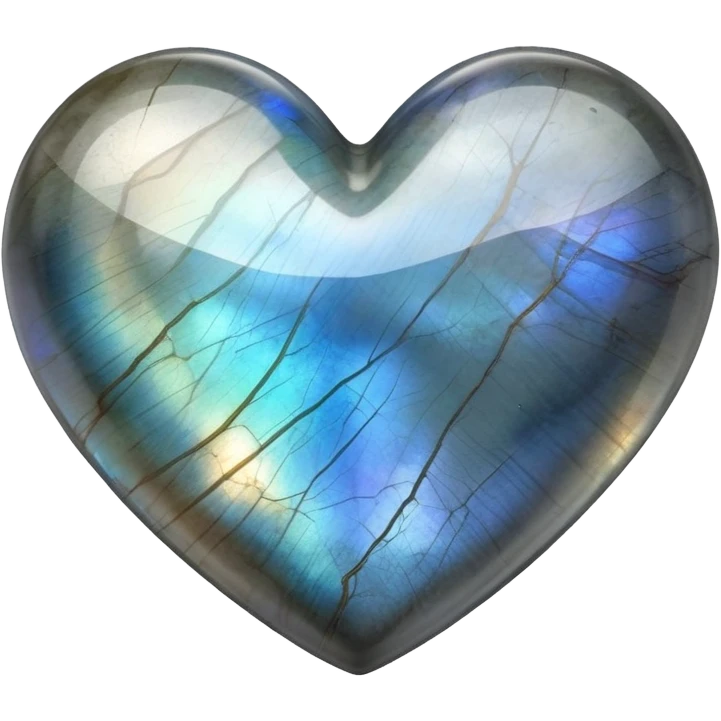 Labradorite crystal heart emoji