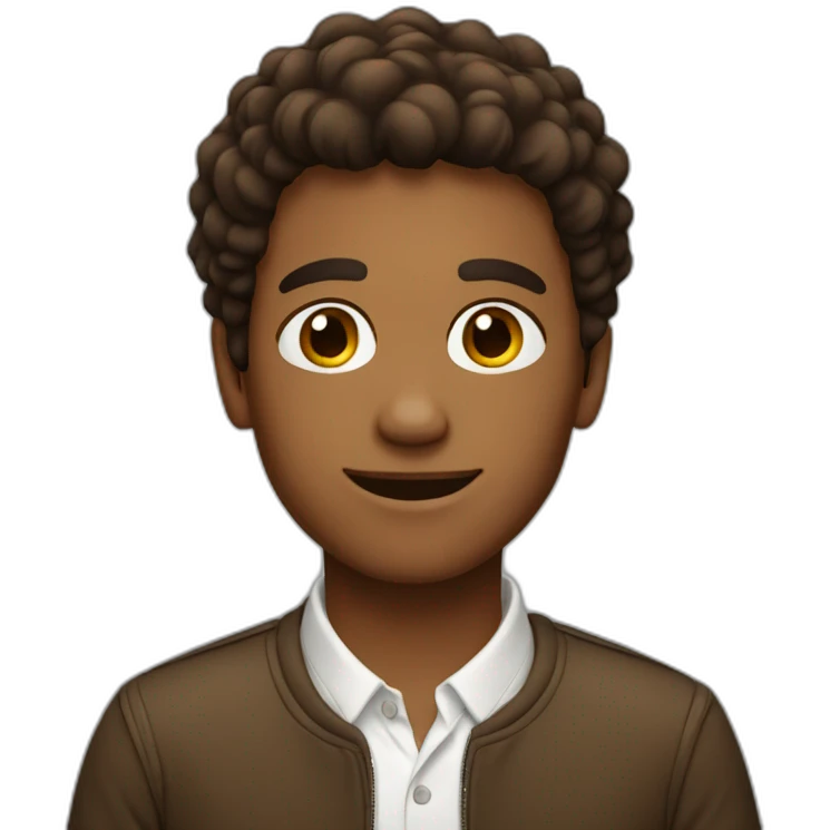 A young man with brown hait emoji