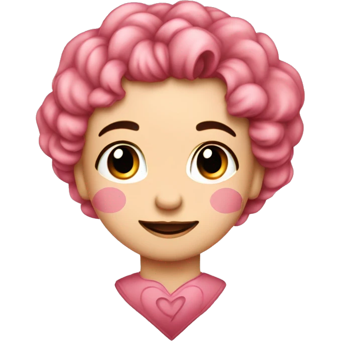 Corazón rosado estilo vintage emoji