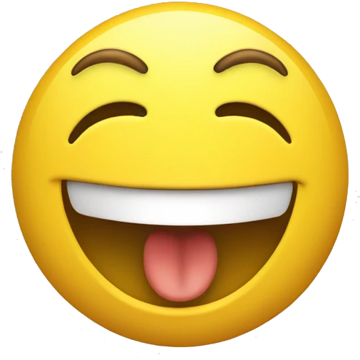Yellow emoji laughing with there hand flat pointing forward  emoji