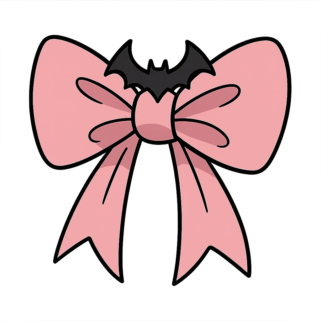 pink gothic bow emoji